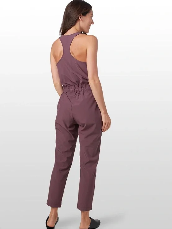 Backcountry On The Go Light Jumpsuit Boilersuit Size Small Huckleberry Mauve - Picture 3 of 16